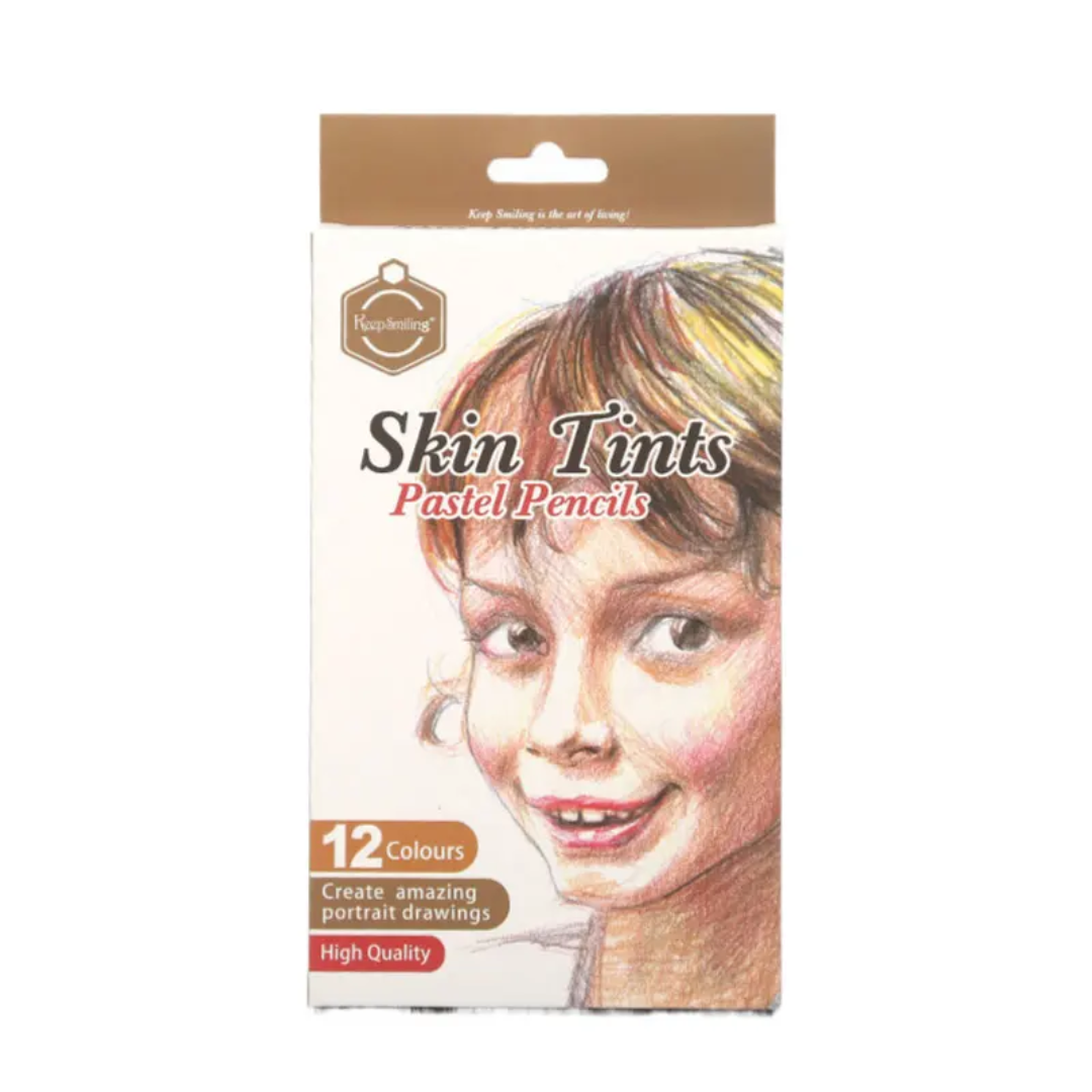 Keep Smiling Skin Tints Pestel Pencils 12-Piece Set